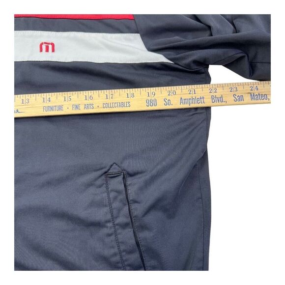 Travis Mathew Mens Nylon Blend Zip Up Golf Activewear Jacket Black Medium Jog - Picture 8 of 11